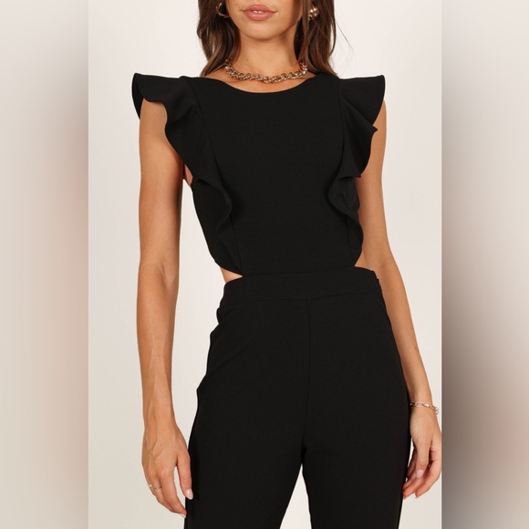 PETAL & PUP Yvonne Black Jumpsuit small B212 - Picture 2 of 9